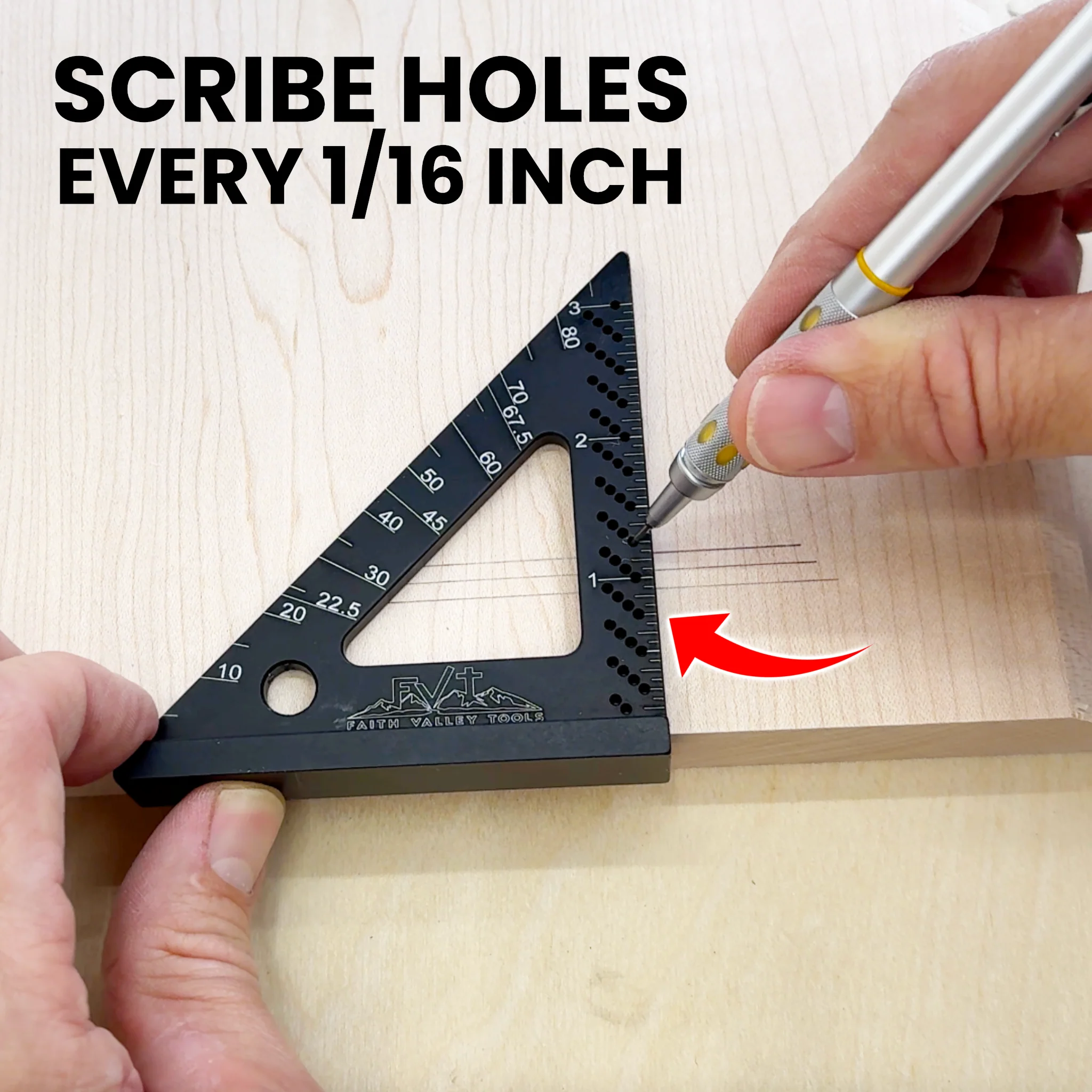 3.5" Precision Woodworking Square - Image 5